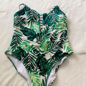 Green Tropical One Piece